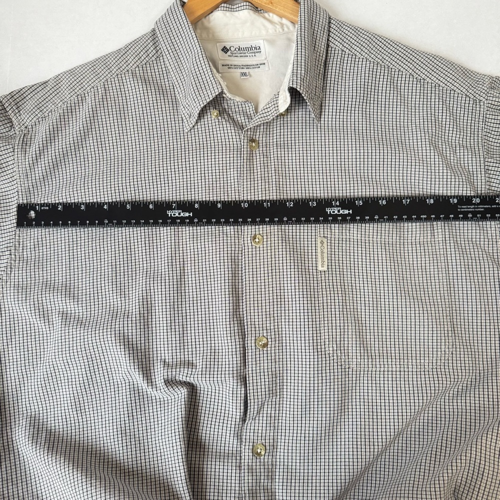 Columbia Men's Gray and White Patterned Shirt - Picture 7 of 8